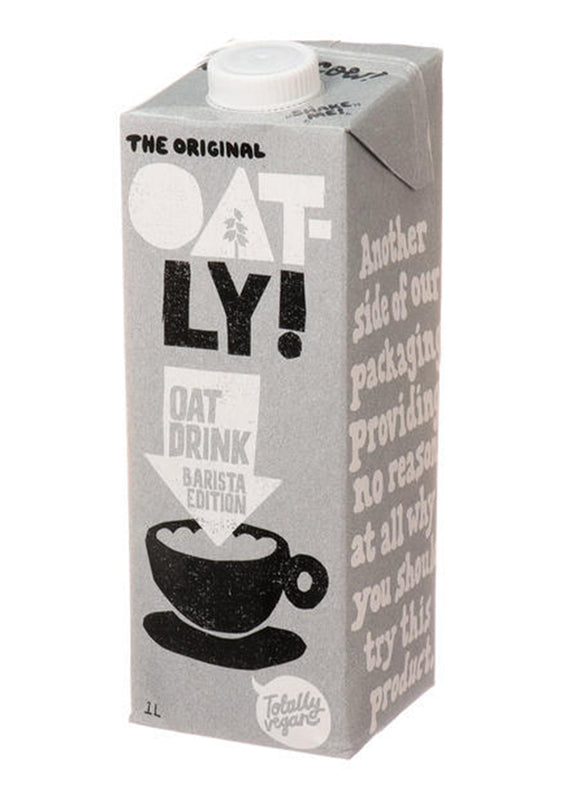 Oatly Oat Milk Barista Edition 1L (No Added Sugar, Vegan) - Raw Bites
