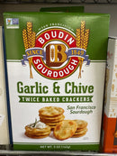 Boudin Sourdough Garlic & Chive twice-baked Crackers