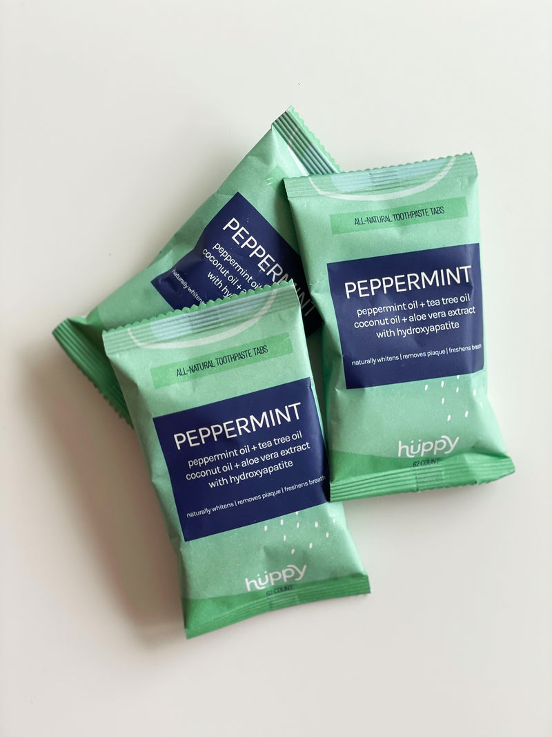 Huppy Toothpaste Tablets Peppermint Pouch
