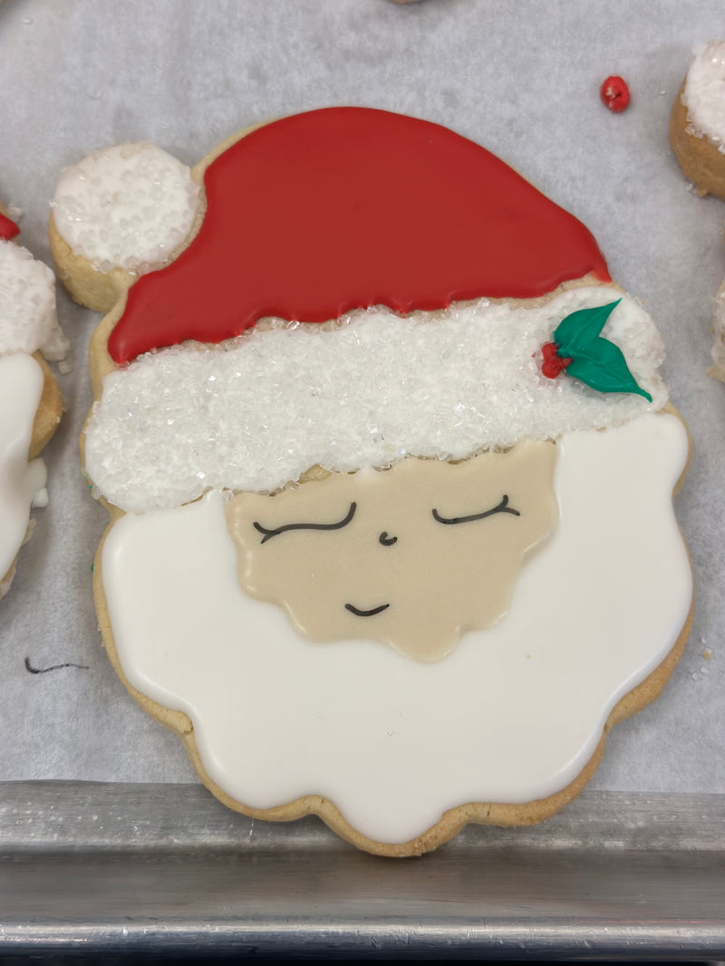 Royal Iced Santa Head Cookie