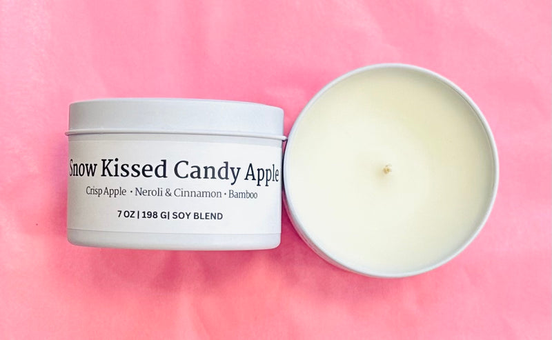 Snow Kissed Candy Apple Tin