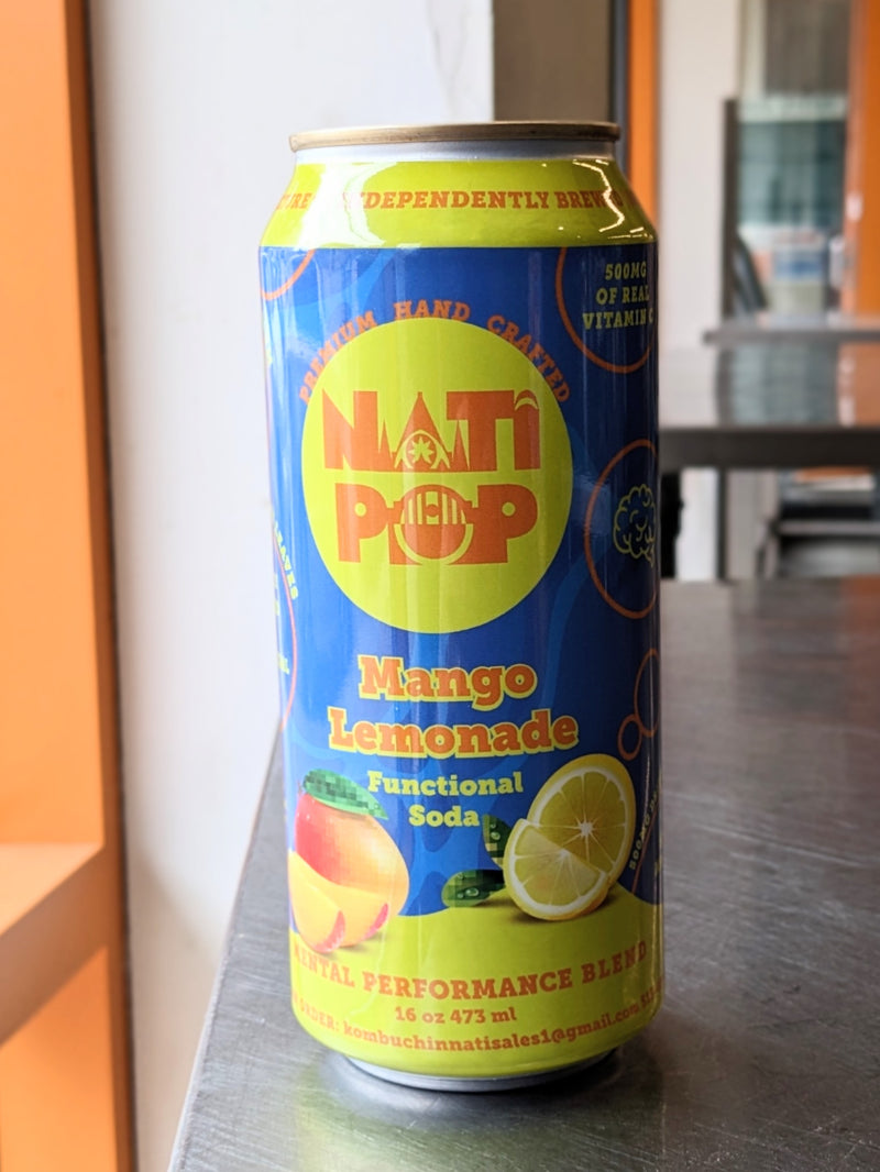 Mango Lemonade Adaptogenic Soda - 16oz/4 pack