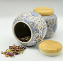 Ceramic Travel Tea Container Set with Bamboo Lids