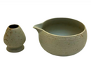 Ceramic Matcha Bowl & Whisk Holder Set