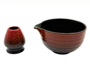 Ceramic Matcha Bowl & Whisk Holder Set