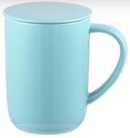 Ceramic Mug with Brew Basket, Lid, and Coaster 16oz