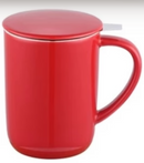 Ceramic Mug with Brew Basket, Lid, and Coaster 16oz