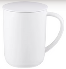 Ceramic Mug with Brew Basket, Lid, and Coaster 16oz