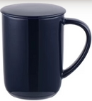 Ceramic Mug with Brew Basket, Lid, and Coaster 16oz