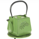 Cast Iron Teapot and Trivet Square