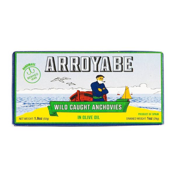 Arroyabe Wild Caught Anchovies in Olive Oil