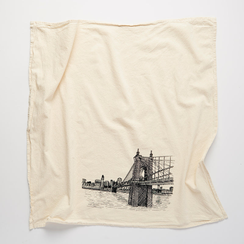 Roebling Bridge Tea Towel