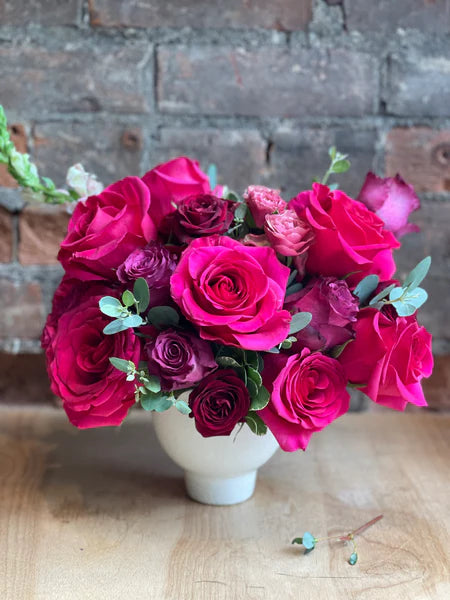 Bright Pink & Red Rose Arrangement