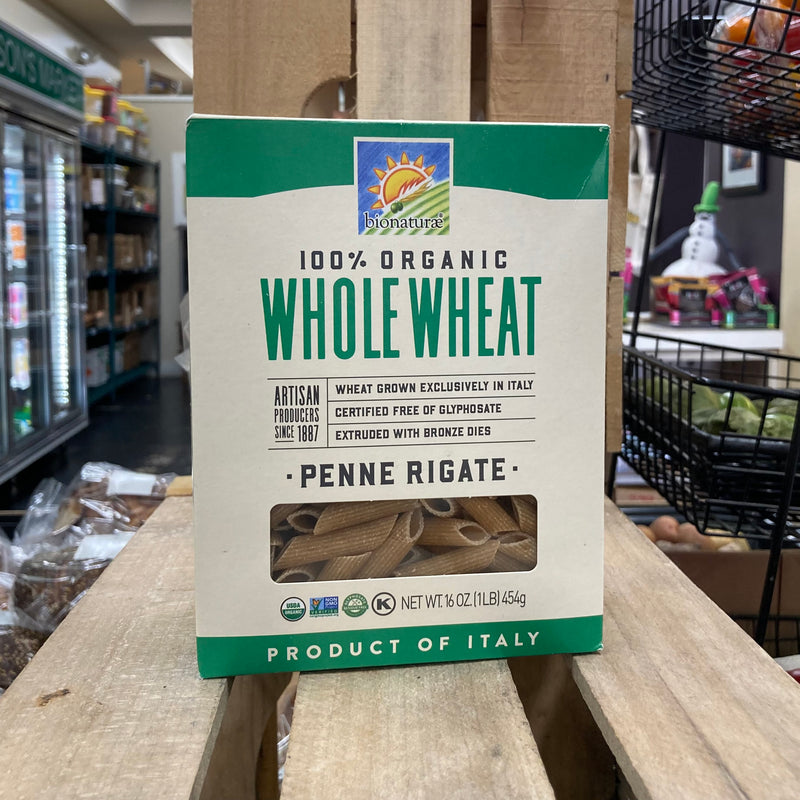 100% Organic Whole Wheat Penne Rigate
