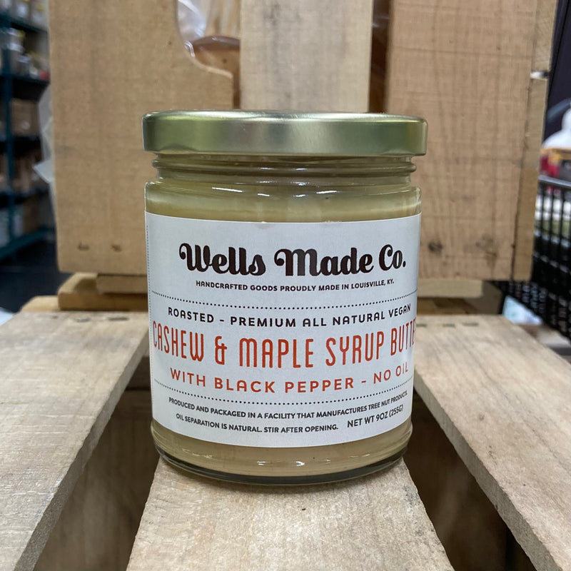 Wells Made Co. Cashew & Maple Syrup Butter with Black Pepper - No Oil