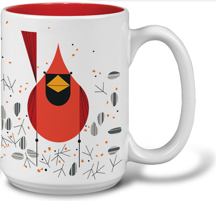 Charley Harper Cardinal & Seeds Grande Mug