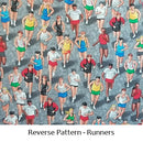 Flying Pig/Marathon Runners Reversible Cotton Bag